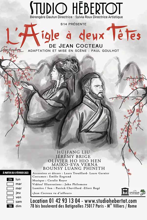 Affiche de l'Aigle à deux têtes de Jean Cocteau