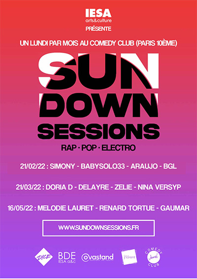 Affiche des Sundown Sessions de l'IESA