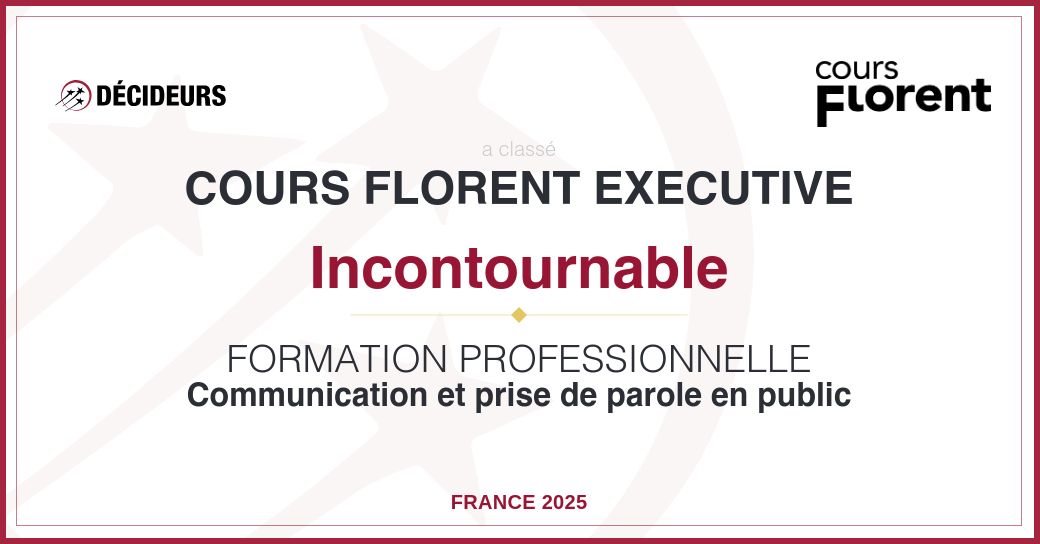 Cours Florent Executive premier du classement Décideurs 2025