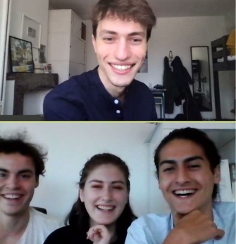 Joubin, Kelly, Louis et Antonin , élèves de première année